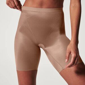 Spanx Thinstincts High Waist Mid Thigh Beige Shaping Invisible Short